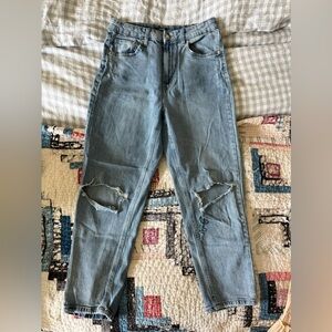 Wild Fable Light Blue High Rise Distressed Jeans